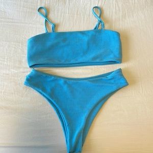 Sky blue two piece swimsuit